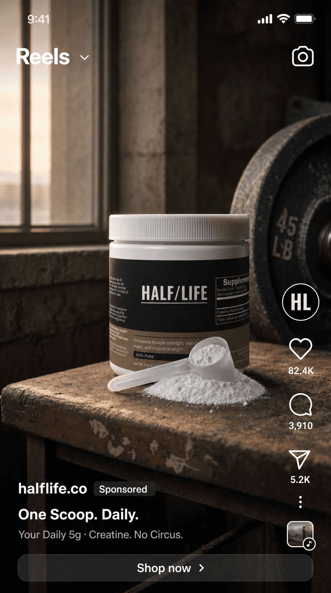 Instagram Reels ad written by gpt-5.5: One Scoop. Daily.